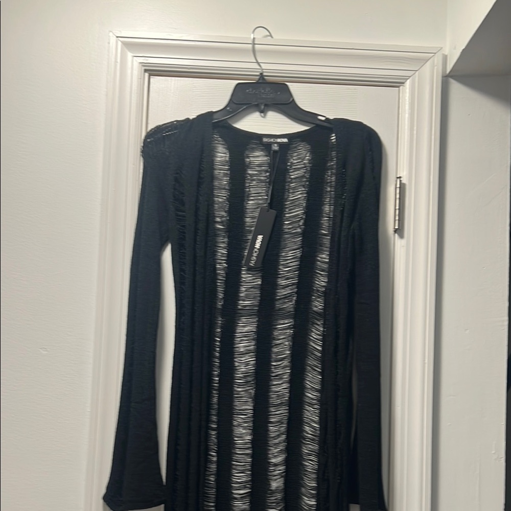 Black Sheer Long Sleeve Dress